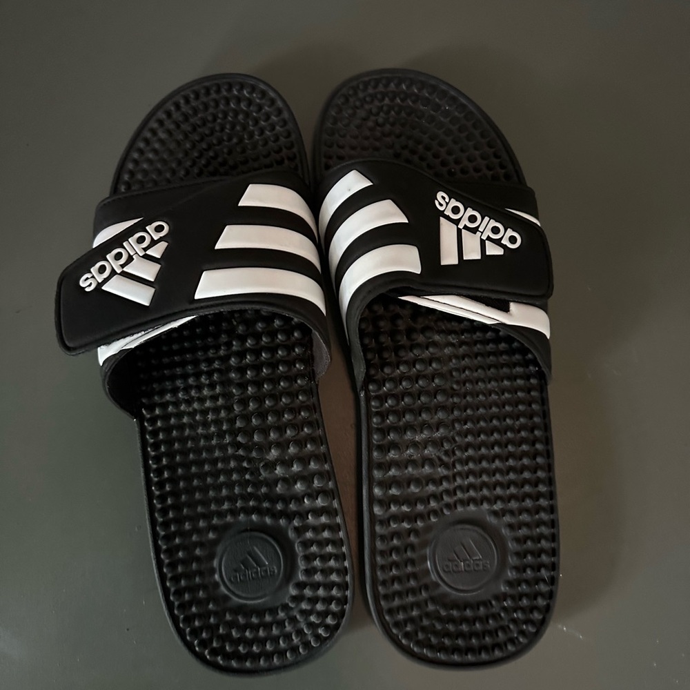 adidas Adissage Men's Slides - Core Black /Cloud White /Core Black, US 12